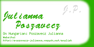 julianna poszavecz business card